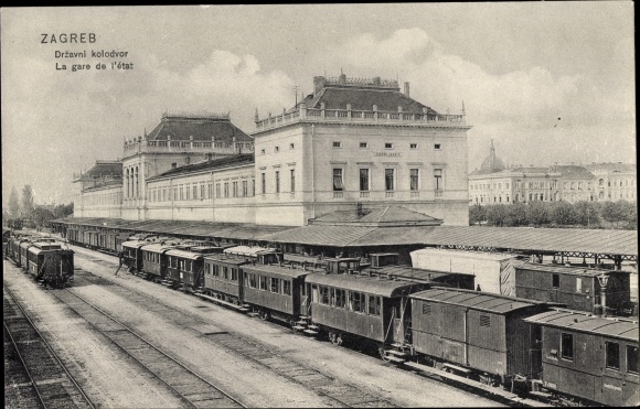 PC Zagreb Croatia, train station, track side