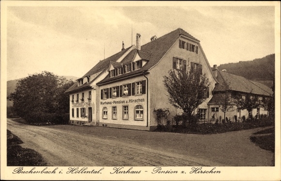 Postcard Buchenbach im Höllental Black Forest, Kurhaus Pension zum Hirschen