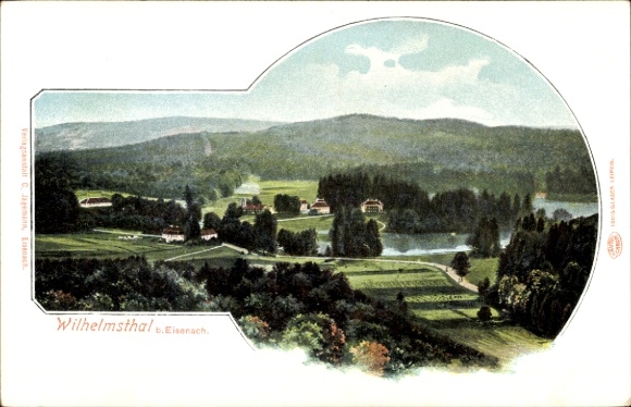 Postcard Wilhelmsthal Gerstungen, view of the village and surroundings