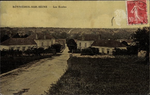 Postcard Bonnières-sur-Seine Yvelines, Schools