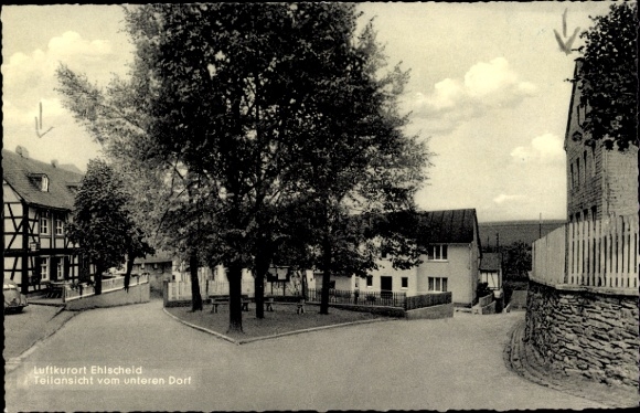 KP Ehlscheid w Westerwald, uzdrowisko klimatyczne Częściowy widok na dolną część wsi