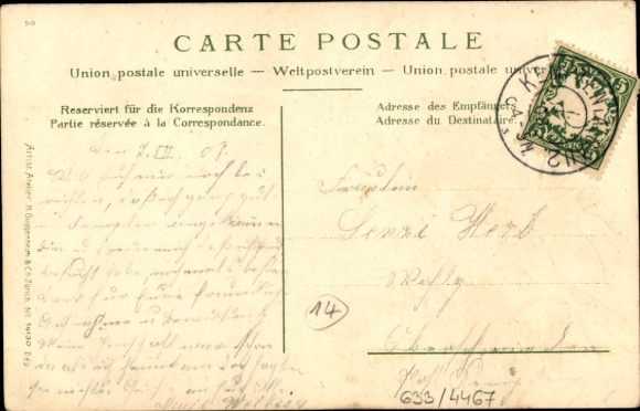 Embossed Passepartout Postcard Kempten im Allgäu Swabia, Residenzplatz, flowers, edelweiss, gentian