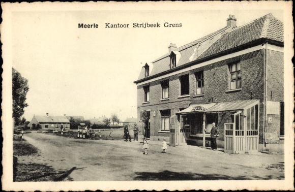 Postcard Meerle Hoogstraten Hoogstraeten Flandern Antwerp, Office Strijbeek Grens
