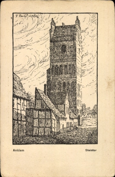 Ansichtkaart Anklam in Mecklenburg Vorpommern, Steintor