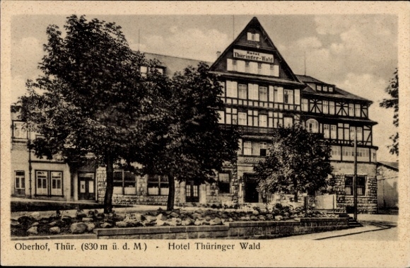 Postcard Oberhof in the Thuringian Forest, Hotel Thuringian Forest