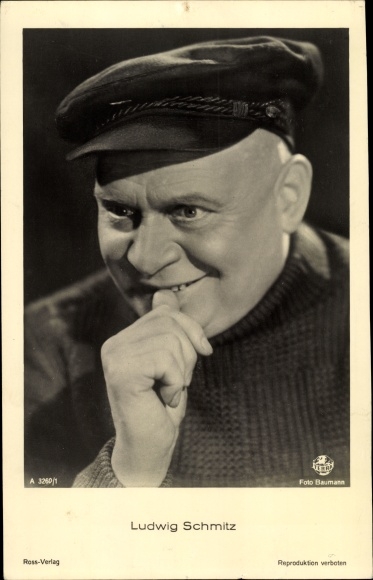 Postcard actor Ludwig Schmitz, portrait