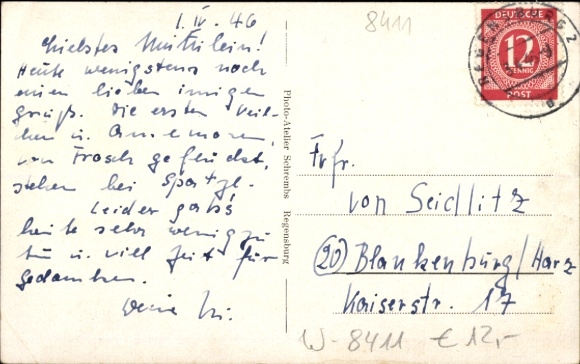 Postcard Kürn Bernhardswald Oberpfalz, partial view
