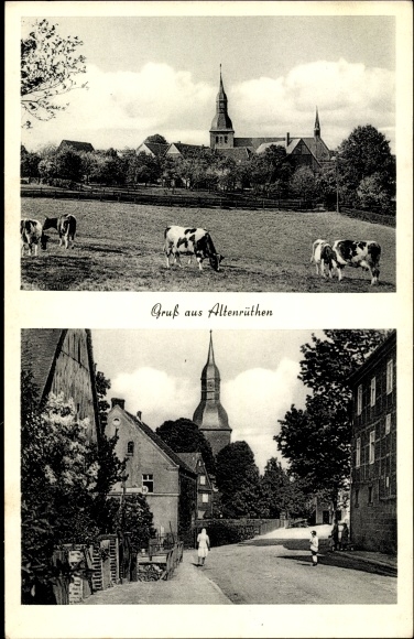 Postcard Altenrüthen Rüthen in the district of Soest North Rhine-Westphalia, town views