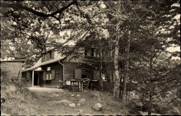 Postcard Kirchberg in Saxony, HO Gaststätte Anton Günther Berghaus on the Borberg