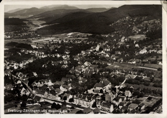Ak Zähringen Freiburg im Breisgau, Fliegeraufnahme