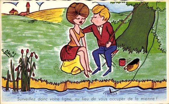 Künstler Ak Surveillez donc votre ligne, au lieu de vous occuper de la mienne, Humor