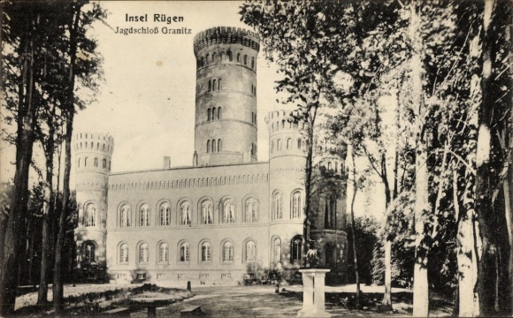 Postcard Granitz Seaside resort Binz on Rügen, Granitz hunting lodge