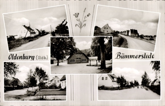 Ak Bümmerstede Oldenburg in Oldenburg, Straßenpartie, Wohnsiedlung