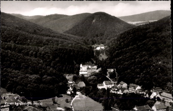 Postcard Bad Bergzabern on the Palatinate Wine Route, aerial photograph