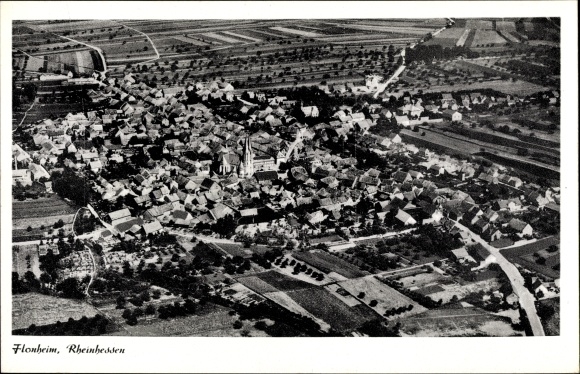 Ansichtkaart Flonheim Rijnland-Palts, luchtfoto van de plaats
