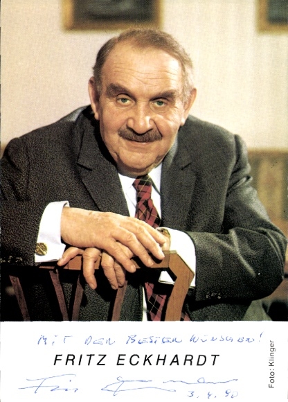 Ak Schauspieler Fritz Eckhardt, Portrait, Autogramm
