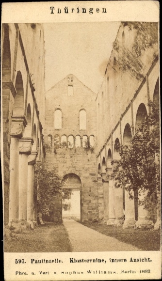 Photo Paulinzella Rottenbach Koenigsee in Thuringia, monastery ruins, interior view