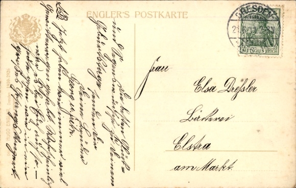 Postcard Dresden Southeast Strehlen, Friedrich August Seminar