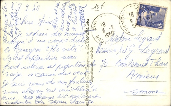 Postcard Vars Hautes Alpes, snow, mountain hut, mountains, skiing, Vars 2000, winter landscape