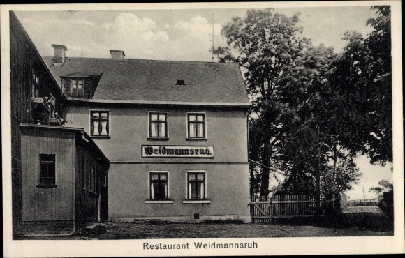 Postcard Markneukirchen im Vogtland, Restaurant Weidmannsruh, Oberer Berg