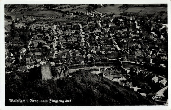 Postcard Waldkirch im Breisgau Black Forest, aerial photograph