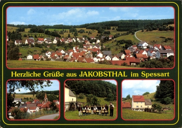 PC Heigenbrücken in the Spessart Lower Franconia, Jakobsthal, panorama, traditional costumes