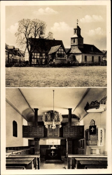 PC Obermeiser Calden in Hessen, Evangelical Church, interior view
