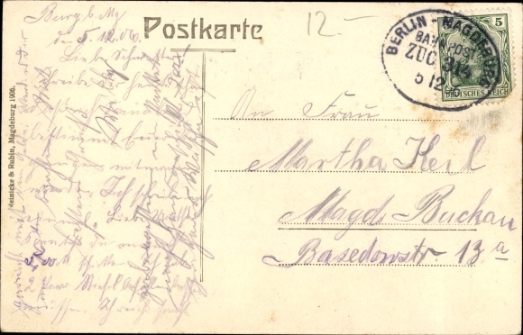 Postcard Burg bei Magdeburg, Berliner Tor