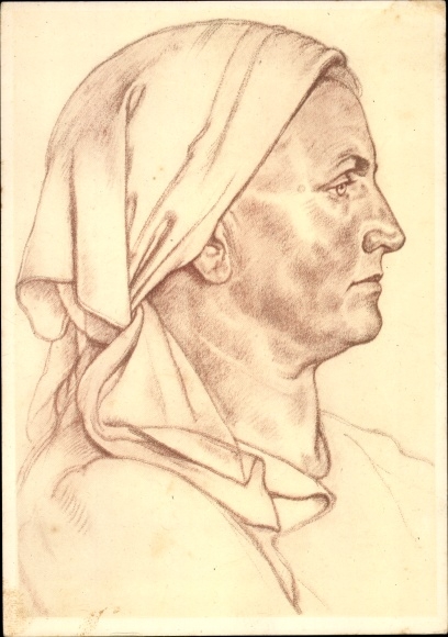 Artist PC Willrich, Wolfgang, forester&#39;s wife from Buchenland, Romania, VDA P 14 No. 21