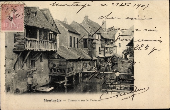 Postcard Montargis Loiret, Tannery on the Poiseau