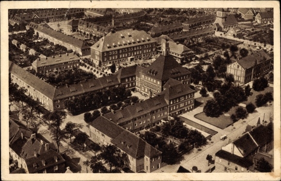 Ak Piesteritz Lutherstadt Wittenberg, Teilansicht, Fliegeraufnahme