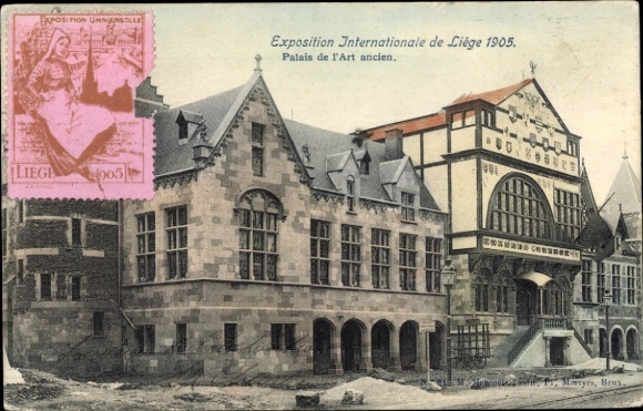 Postcard Liège Belgium, World Exhibition 1905, Palace of Ancient Art