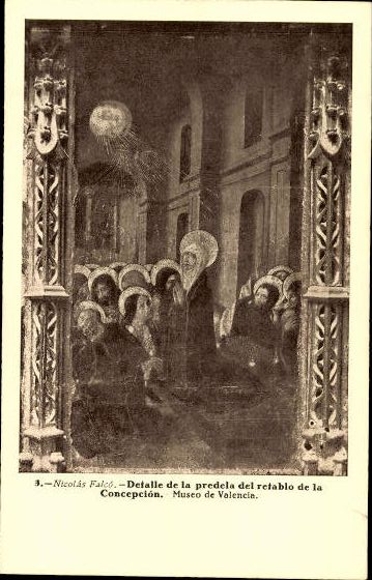 12 alte Ak Museo Provincial de Valencia, Zeichnungen, diverse Ansichten  