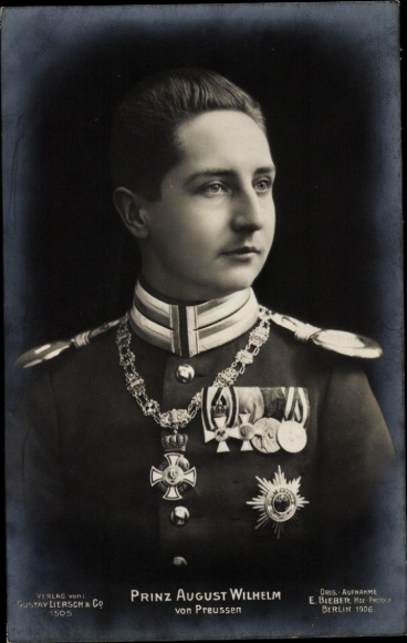 KP księcia Augusta Wilhelma Pruskiego, Liersch 1505, mundur, order