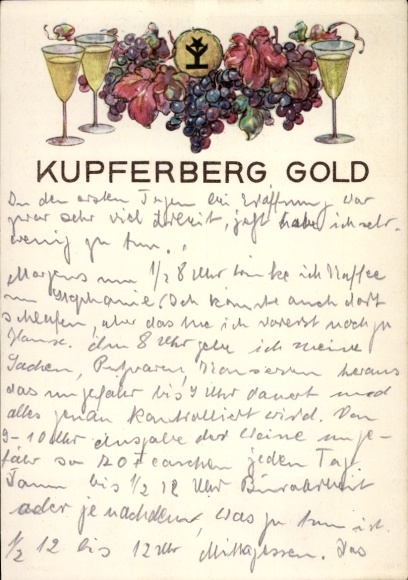Ak Kupferberg Gold, Sekt, Reklame