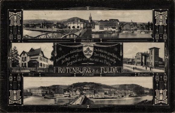 KP Rotenburg an der Fulda, Neustadt, stacja kolejowa, Stare Miasto, widok