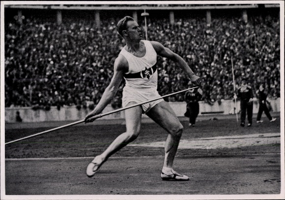 Zdjęcie z kolekcji Olympia 1936, oszczepnik Gerhard Stöck