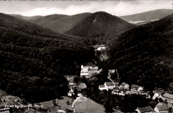 Postcard Bad Bergzabern on the Palatinate Wine Route, aerial photograph