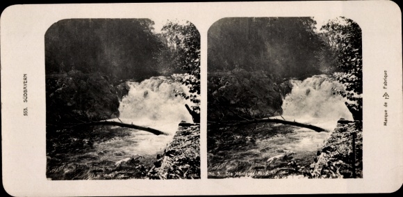 Stereo photo Königsee Königssee Upper Bavaria, river area
