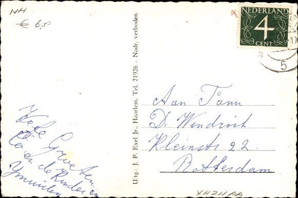 Postcard IJmuiden Ymuiden Velsen Nordholland, Semaphore