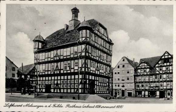 Postcard Melsungen in Hessen, Town Hall