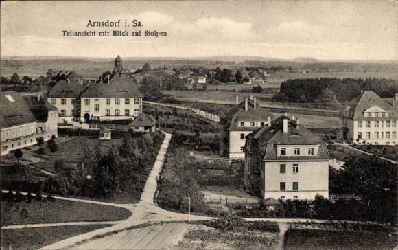 Ak Arnsdorf in Sachsen, Teilansicht, Stolpen