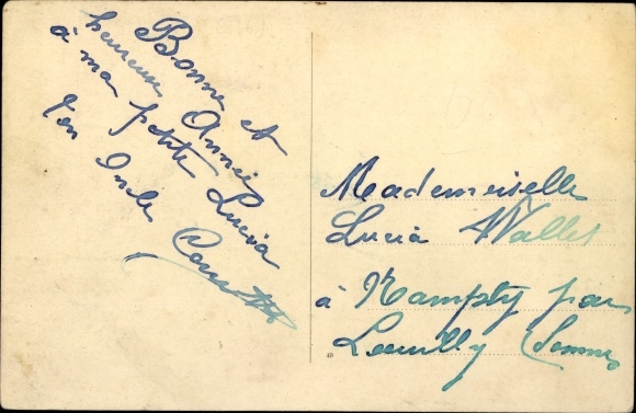 Postcard Steinweiler in Rhineland-Palatinate, main street, street section, evangelical church, Klundt bakery