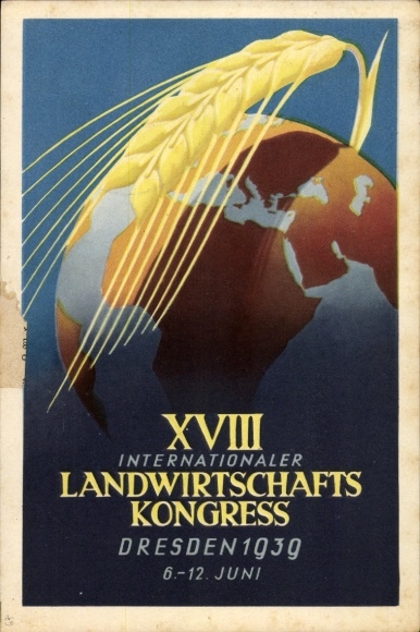 Kunstenaarskaart Dresden, XVIII. Int. Landbouwcongres 1939