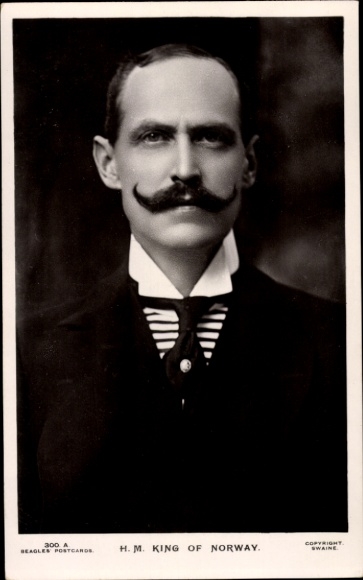 Ak König Haakon VII von Norwegen, Portrait