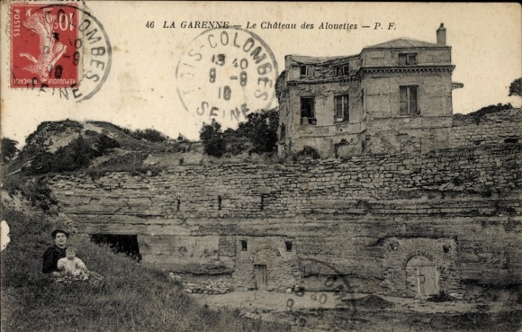 Postcard La Garenne Colombes Hauts de Seine, Chateau des Alouettes
