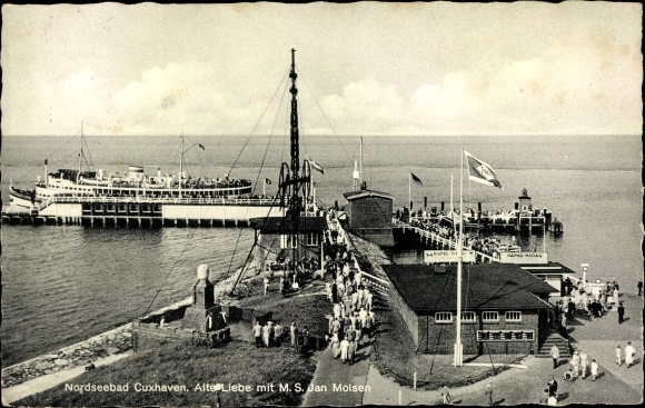 Ak Nordseebad Cuxhaven, Alte Liebe met MS Jan Molsen
