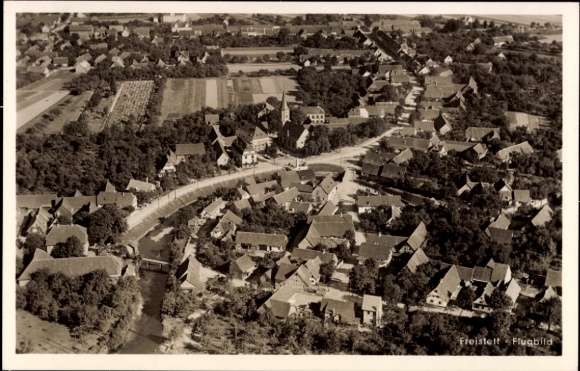 Ak Freistett Rheinau in Baden, Fliegeraufnahme