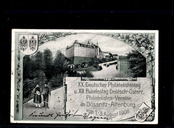 Postwaardestuk Ak PP 27 C98 010, 20e Duitse Filatelistendag 1908