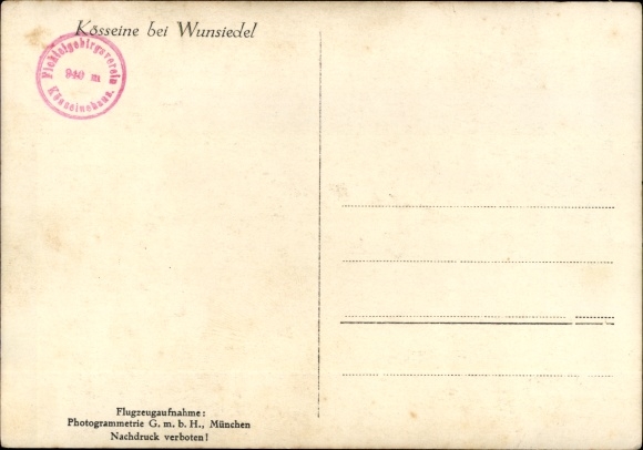 Postcard Wunsiedel in the Fichtelgebirge of Upper Franconia, Kösseine, aerial view